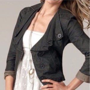 CAbi Black Denim Jacket Size M